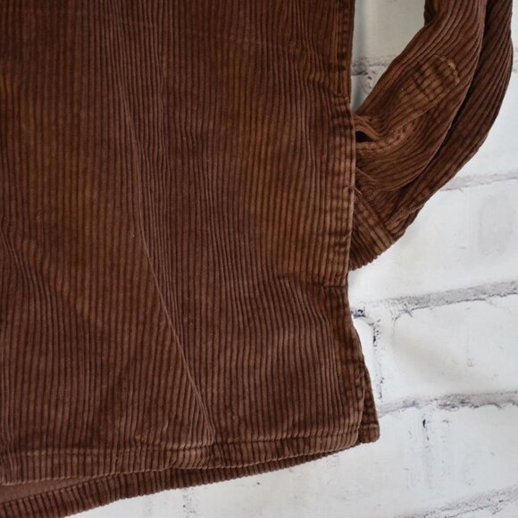 Vintage 90s Grunge Wide Wale Corduroy Shacket / Jacket / Button up Shirt Pockets - Picture 6 of 8